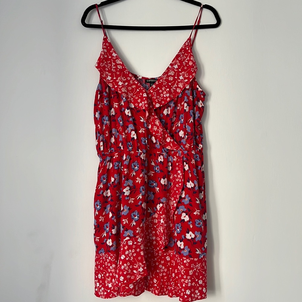 Express Faux Wrap Dress